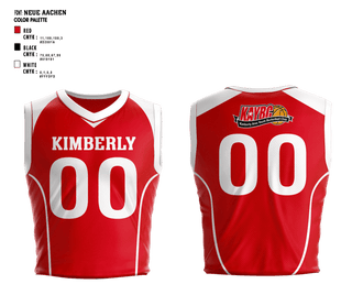 Kimberly 89619245 Reversible Basketball Jersey (White/Red) - 37