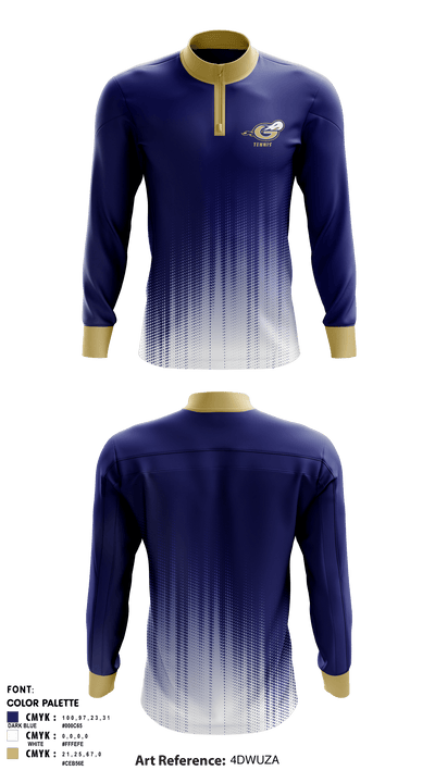 Granby High School Tennis 1356862 Quarter Zip Jacket - 1