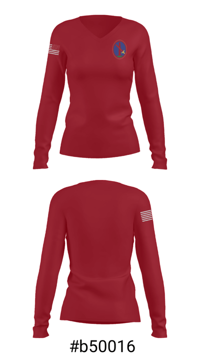 12th AVN BN 38693082 Women's Long Sleeve V-neck Shirt - 7