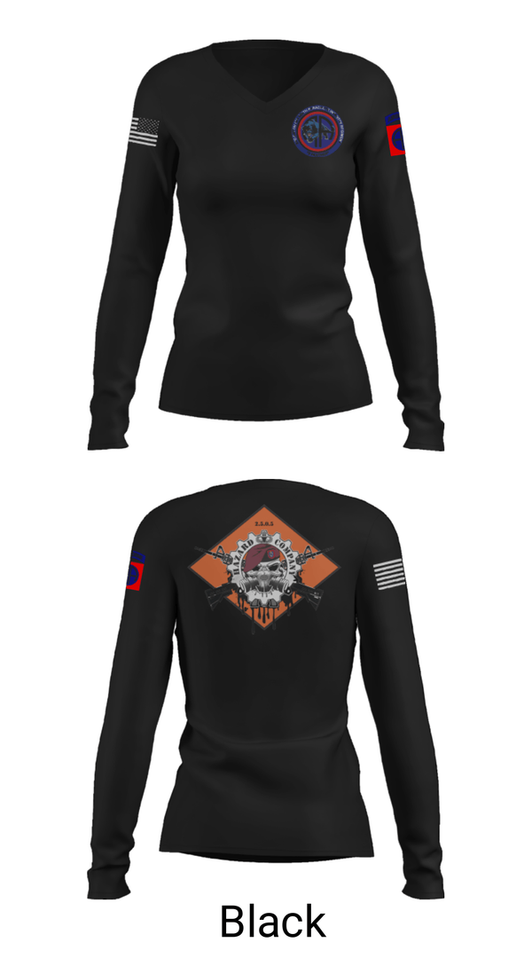 Women's Long Sleeve Vneck Shirt, , Army, Teamtime, Team time, sublimation, custom sports apparel, team uniforms, spirit wear, spiritwear, sports uniforms, custom shirts, team store, custom team store, fundraiser sports, apparel fundraiser