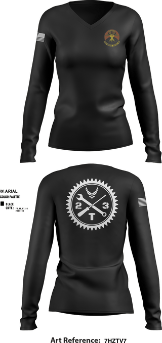 Women's Long Sleeve Vneck Shirt, 21 STS, Air Force, Teamtime, Team time, sublimation, custom sports apparel, team uniforms, spirit wear, spiritwear, sports uniforms, custom shirts, team store, custom team store, fundraiser sports, apparel fundraiser