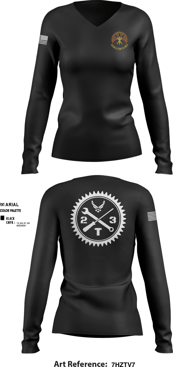 Women's Long Sleeve Vneck Shirt, 21 STS, Air Force, Teamtime, Team time, sublimation, custom sports apparel, team uniforms, spirit wear, spiritwear, sports uniforms, custom shirts, team store, custom team store, fundraiser sports, apparel fundraiser