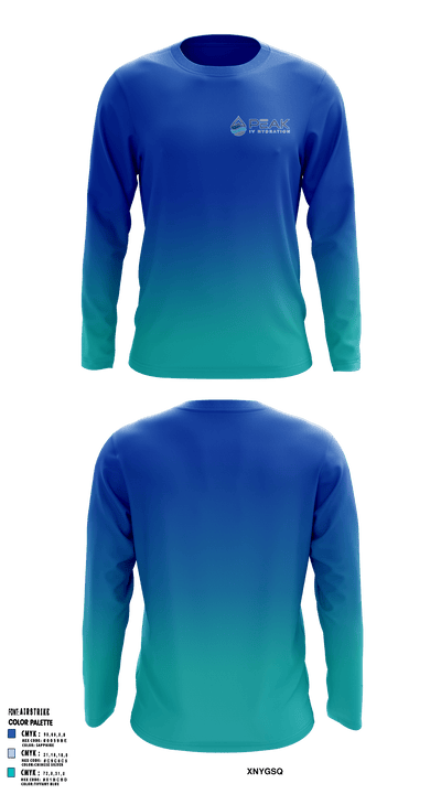 Peak IV Hydration 26278265 Long Sleeve Performance Shirt - 1