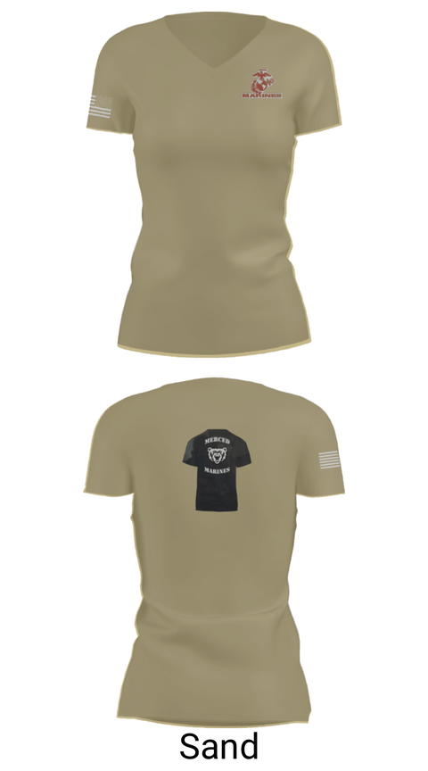 Women's Short Sleeve Vneck Shirt, , Marines, Teamtime, Team time, sublimation, custom sports apparel, team uniforms, spirit wear, spiritwear, sports uniforms, custom shirts, team store, custom team store, fundraiser sports, apparel fundraiser