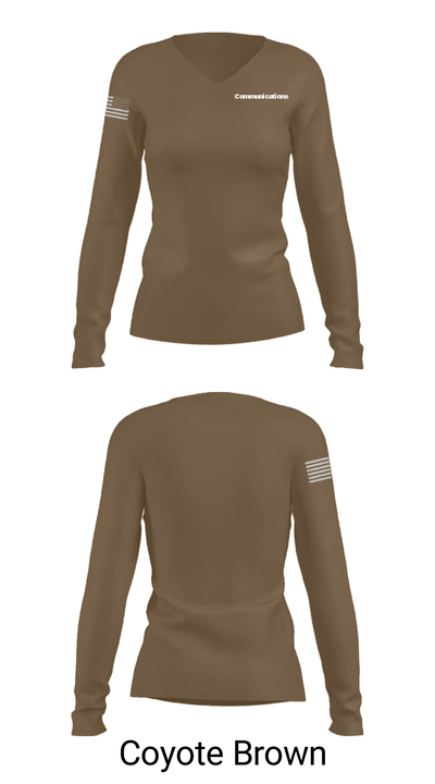 Communications 90043966 Women's Long Sleeve V-neck Shirt - 38