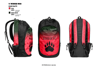 Gear Bag, Kodiak FC, Men's Soccer, Teamtime, Team time, sublimation, custom sports apparel, team uniforms, spirit wear, spiritwear, sports uniforms, custom shirts, team store, custom team store, fundraiser sports, apparel fundraiser