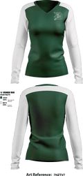 Dallas County High School 10017902 Women's Long Sleeve V-neck Shirt - 1