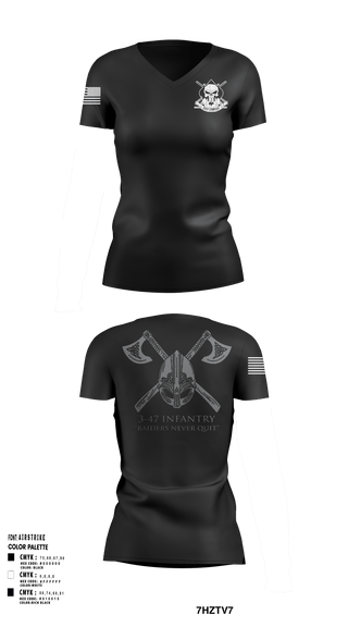 Women's Short Sleeve Vneck Shirt, Easy Company 3-47, , Teamtime, Team time, sublimation, custom sports apparel, team uniforms, spirit wear, spiritwear, sports uniforms, custom shirts, team store, custom team store, fundraiser sports, apparel fundraiser