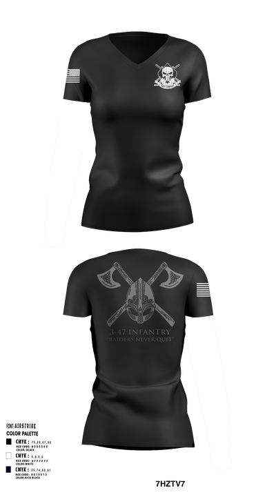 Easy Company 3-47 80442041 Women's Short Sleeve V-neck Shirt - 1