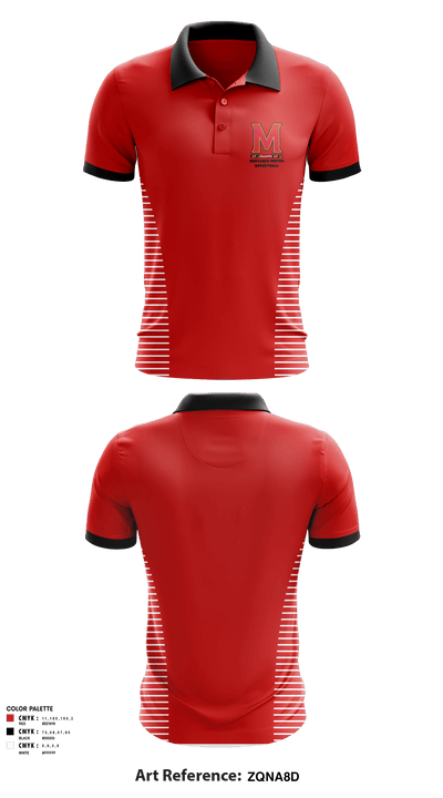 Maryland United Basketball 91556889 Short Sleeve Performance Polo - 1
