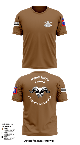 Short Sleeve Performance Shirt, ALPHA BTRY, 2-319th AFAR, Army, Teamtime, Team time, sublimation, custom sports apparel, team uniforms, spirit wear, spiritwear, sports uniforms, custom shirts, team store, custom team store, fundraiser sports, apparel fundraiser