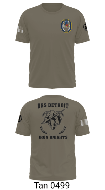 USS Detroit 43379409 Short Sleeve Performance Shirt - 35