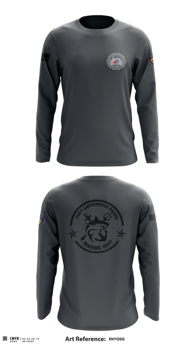 Fort Lauderdale Police Department Marine Unit 14076113 Long Sleeve Performance Shirt - 1