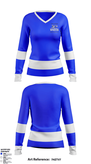 Women's Long Sleeve Vneck Shirt, Twin River High School Softball, Softball, Teamtime, Team time, sublimation, custom sports apparel, team uniforms, spirit wear, spiritwear, sports uniforms, custom shirts, team store, custom team store, fundraiser sports, apparel fundraiser
