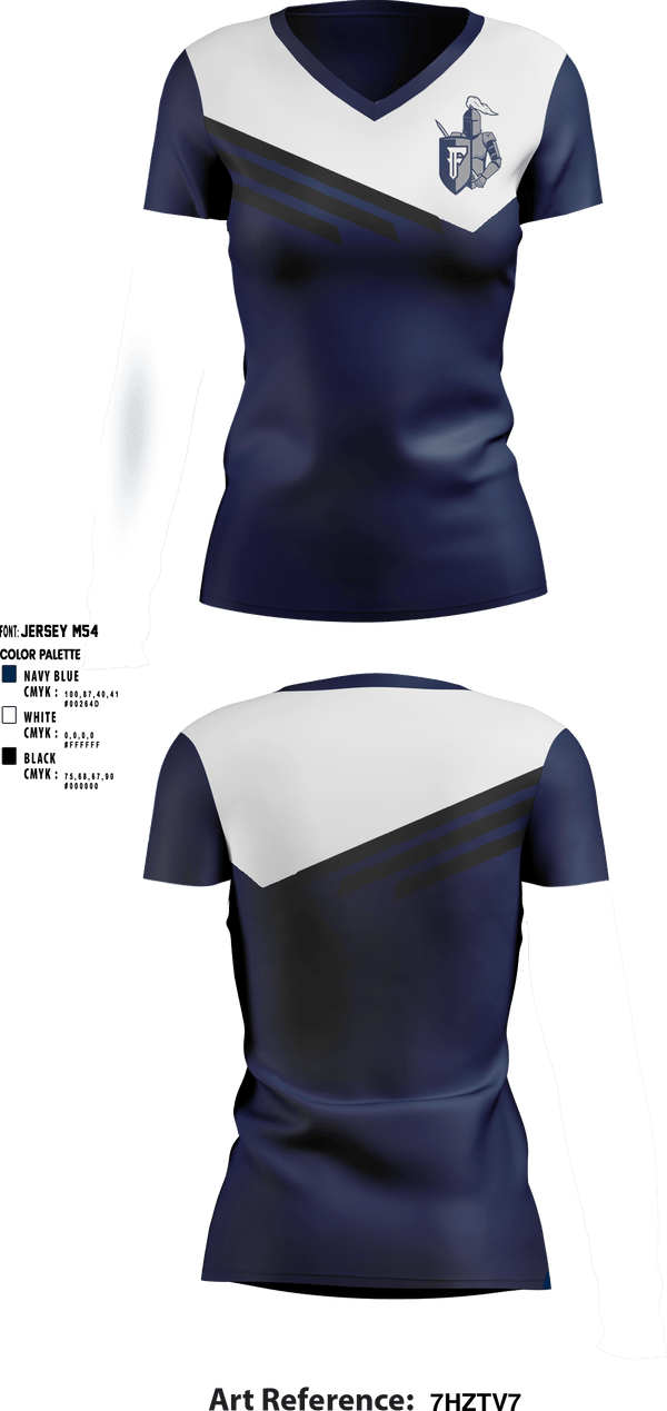 Women's Short Sleeve Vneck Shirt, Fieldcrest High School, Spirit Store, Teamtime, Team time, sublimation, custom sports apparel, team uniforms, spirit wear, spiritwear, sports uniforms, custom shirts, team store, custom team store, fundraiser sports, apparel fundraiser