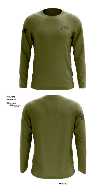 B BTRY 4-133FAR 53074900 Long Sleeve Performance Shirt - 4