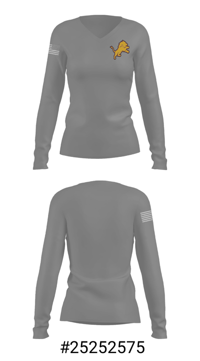 New Brighton High School Golf 55048379 Women's Long Sleeve V-neck Shirt - 36