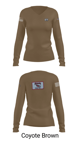 Women's Long Sleeve Vneck Shirt, , Army, Teamtime, Team time, sublimation, custom sports apparel, team uniforms, spirit wear, spiritwear, sports uniforms, custom shirts, team store, custom team store, fundraiser sports, apparel fundraiser