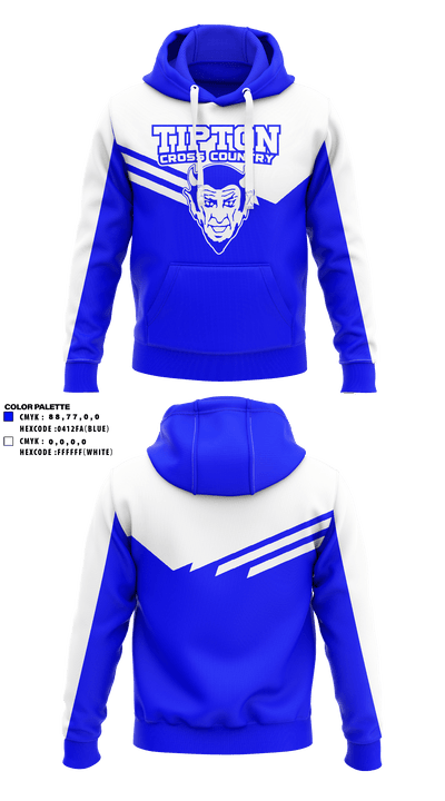 Tipton Middle School Cross Country 80012614 Hoodie - 1