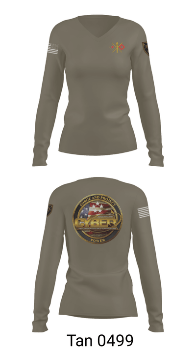 D 551 78259560 Women's Long Sleeve V-neck Shirt - 41