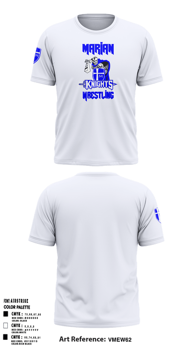 Marian High School Wrestling 1916456 Short Sleeve Performance Shirt - 46