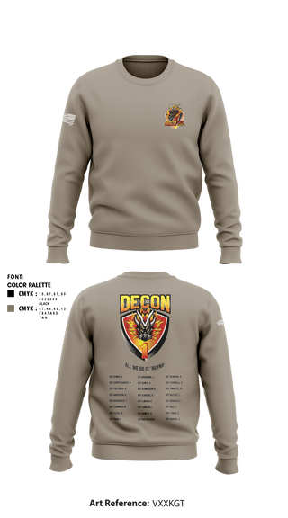 Crew Neck Sweatshirt, 272 Chemical Company Decon 1, National Guard, Teamtime, Team time, sublimation, custom sports apparel, team uniforms, spirit wear, spiritwear, sports uniforms, custom shirts, team store, custom team store, fundraiser sports, apparel fundraiser