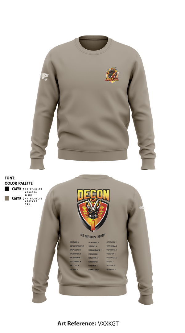 Crew Neck Sweatshirt, 272 Chemical Company Decon 1, National Guard, Teamtime, Team time, sublimation, custom sports apparel, team uniforms, spirit wear, spiritwear, sports uniforms, custom shirts, team store, custom team store, fundraiser sports, apparel fundraiser