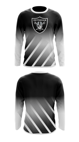 Long Sleeve Performance Shirt, Rotterdam pop Warner, Football, Teamtime, Team time, sublimation, custom sports apparel, team uniforms, spirit wear, spiritwear, sports uniforms, custom shirts, team store, custom team store, fundraiser sports, apparel fundraiser