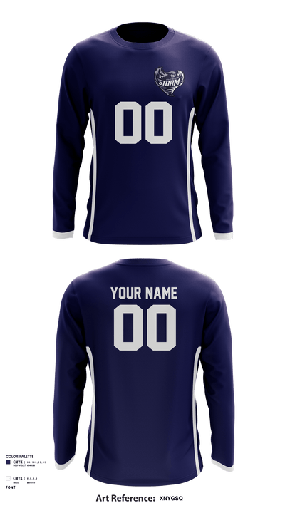 North Valley Youth Sports Football 94944381 Long Sleeve Performance Shirt - 2