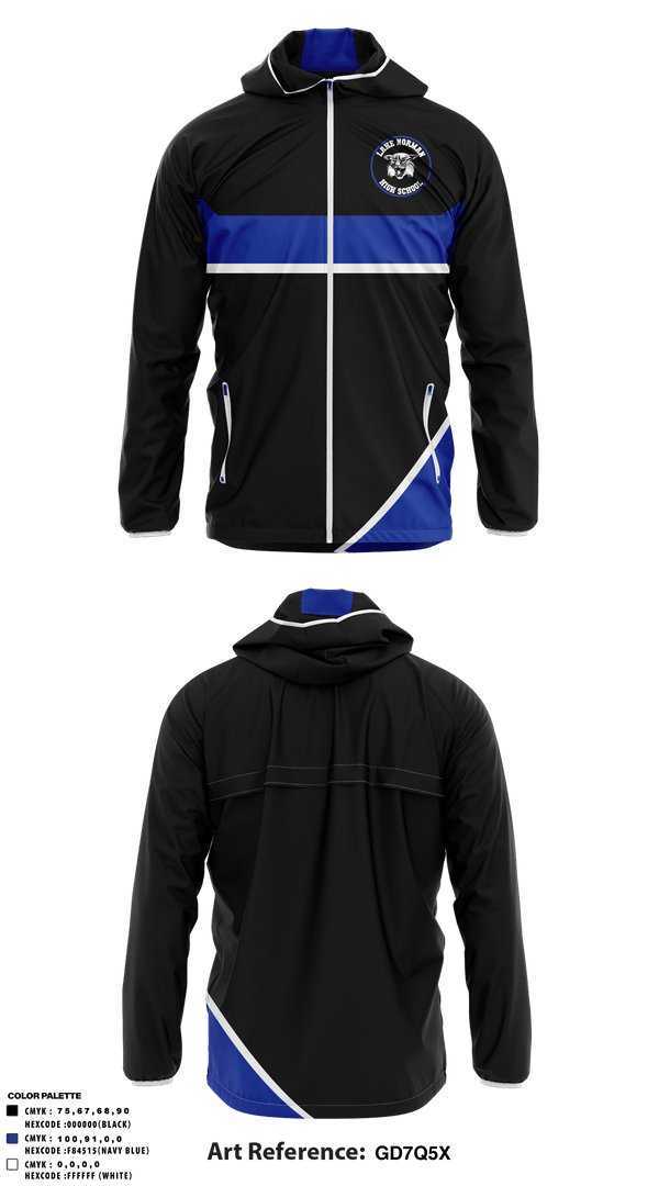 Windbreaker, Lake Norman High School, Spirit Store, Teamtime, Team time, sublimation, custom sports apparel, team uniforms, spirit wear, spiritwear, sports uniforms, custom shirts, team store, custom team store, fundraiser sports, apparel fundraiser