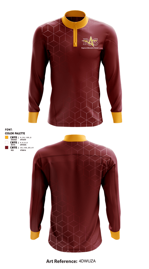 Quarter Zip Jacket, Regional Alop School, Spirit Store, Teamtime, Team time, sublimation, custom sports apparel, team uniforms, spirit wear, spiritwear, sports uniforms, custom shirts, team store, custom team store, fundraiser sports, apparel fundraiser
