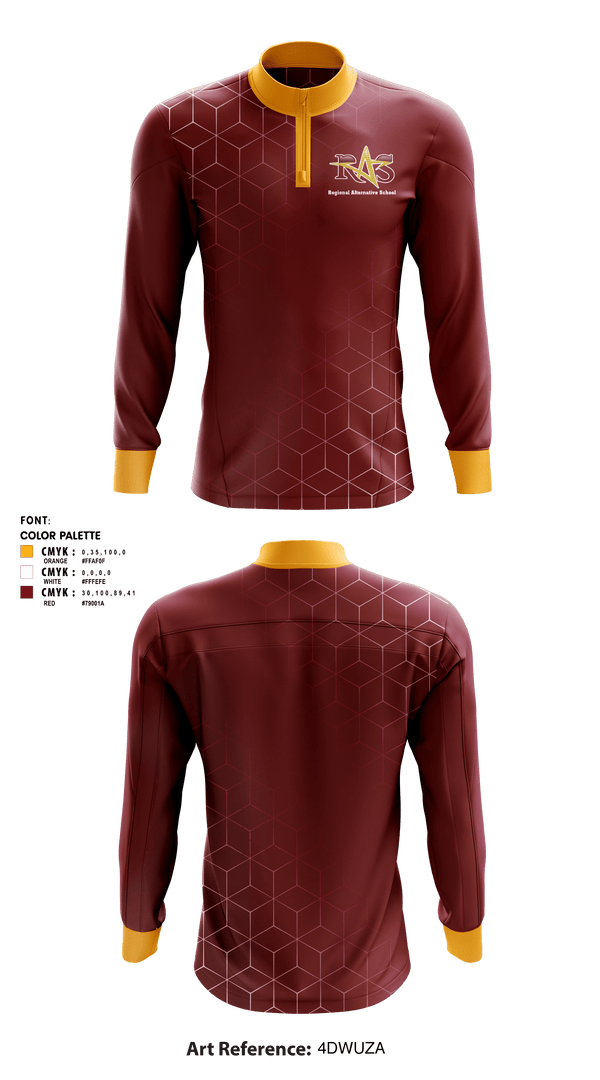 Quarter Zip Jacket, Regional Alop School, Spirit Store, Teamtime, Team time, sublimation, custom sports apparel, team uniforms, spirit wear, spiritwear, sports uniforms, custom shirts, team store, custom team store, fundraiser sports, apparel fundraiser