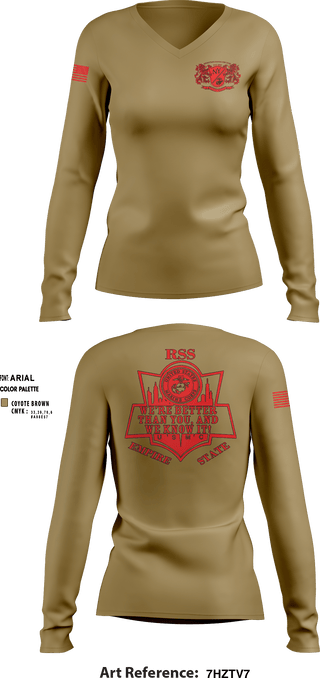 Women's Long Sleeve Vneck Shirt, RSS EMPIRE STATE, Marines, Teamtime, Team time, sublimation, custom sports apparel, team uniforms, spirit wear, spiritwear, sports uniforms, custom shirts, team store, custom team store, fundraiser sports, apparel fundraiser