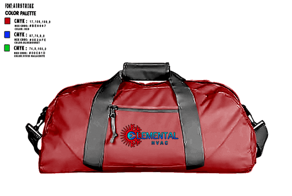 Duffle Bag, Elemental HVAC, , Teamtime, Team time, sublimation, custom sports apparel, team uniforms, spirit wear, spiritwear, sports uniforms, custom shirts, team store, custom team store, fundraiser sports, apparel fundraiser