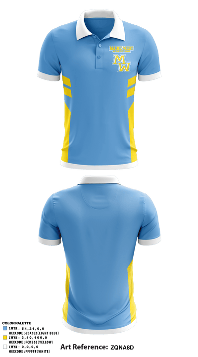 Maine West High School Wrestling 22362554 Short Sleeve Performance Polo - 1