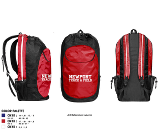 Gear Bag, Newport High School Track & Field, Track & Field, Teamtime, Team time, sublimation, custom sports apparel, team uniforms, spirit wear, spiritwear, sports uniforms, custom shirts, team store, custom team store, fundraiser sports, apparel fundraiser