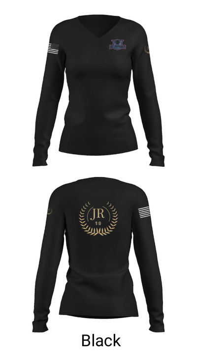 Los patrones 23801539 Women's Long Sleeve V-neck Shirt - 13