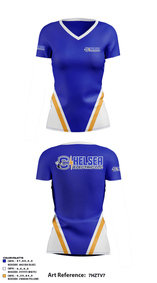 Women's Short Sleeve Vneck Shirt, Chelsea Electric LLC, , Teamtime, Team time, sublimation, custom sports apparel, team uniforms, spirit wear, spiritwear, sports uniforms, custom shirts, team store, custom team store, fundraiser sports, apparel fundraiser