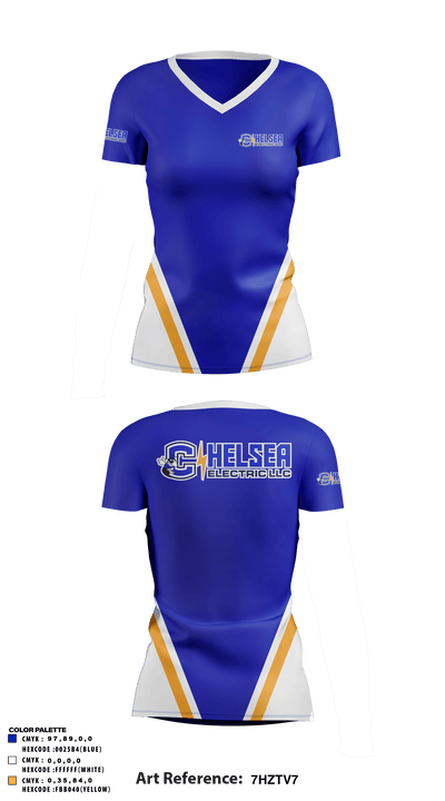 Chelsea Electric LLC 36360052 Women's Short Sleeve V-neck Shirt - 2