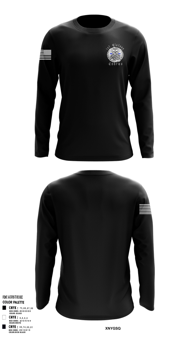 Long Sleeve Performance Shirt, 1st Platoon Cobras, Army, Teamtime, Team time, sublimation, custom sports apparel, team uniforms, spirit wear, spiritwear, sports uniforms, custom shirts, team store, custom team store, fundraiser sports, apparel fundraiser
