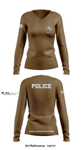 POLICE CRIMINAL INVESTIGATIONS DIVISION 56633419 Women's Long Sleeve V-neck Shirt - 2