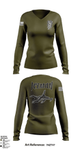 497th MRBC 55543418 Women's Long Sleeve V-neck Shirt - 1