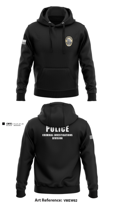 POLICE CRIMINAL INVESTIGATIONS DIVISION 56633419 Hoodie - 3