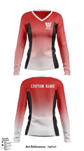 West Middle School Cheer 52210738 Women's Long Sleeve V-neck Shirt - 2