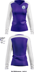 Mesrobian High School 42276509 Women's Long Sleeve V-neck Shirt - 1