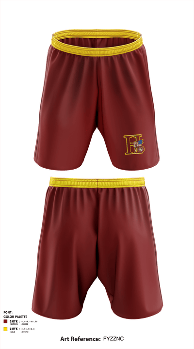 Hillsborough High School Gymnastics 65140177 Athletic Shorts With Pockets - 1