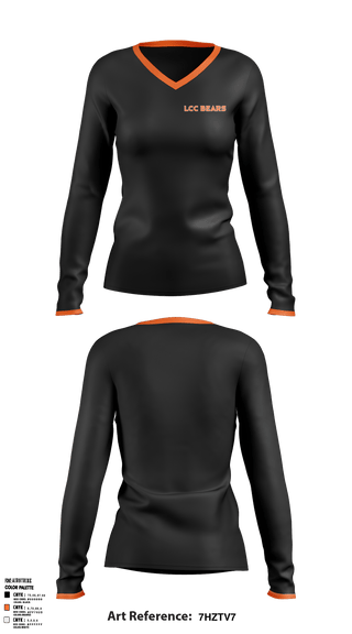 Women's Long Sleeve Vneck Shirt, Bears, Golf, Teamtime, Team time, sublimation, custom sports apparel, team uniforms, spirit wear, spiritwear, sports uniforms, custom shirts, team store, custom team store, fundraiser sports, apparel fundraiser