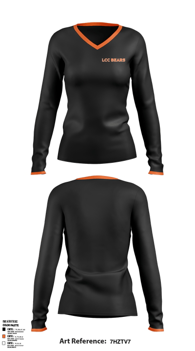 Bears 79234855 Women's Long Sleeve V-neck Shirt - 2
