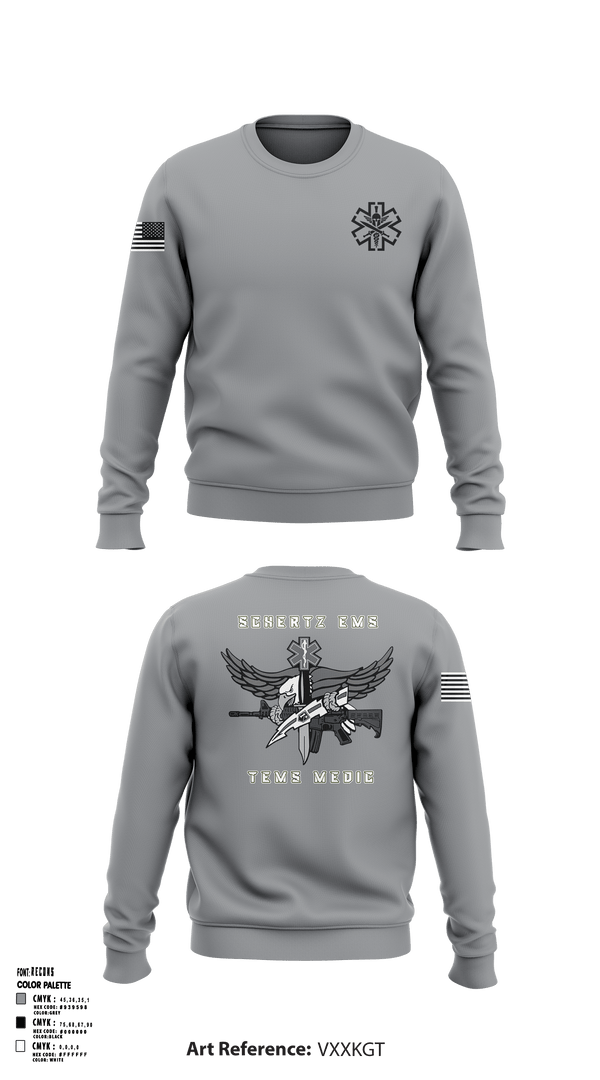Crew Neck Sweatshirt, Schertz SWAT, Fire Department, Teamtime, Team time, sublimation, custom sports apparel, team uniforms, spirit wear, spiritwear, sports uniforms, custom shirts, team store, custom team store, fundraiser sports, apparel fundraiser