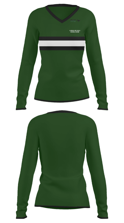 Rodriguez High School Cheer 80839251 Women's Long Sleeve V-neck Shirt - 19